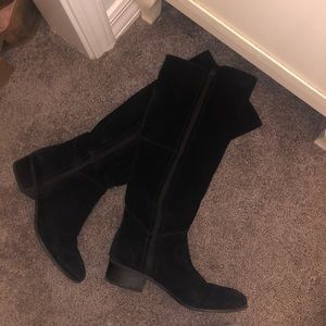 Black knee high boots